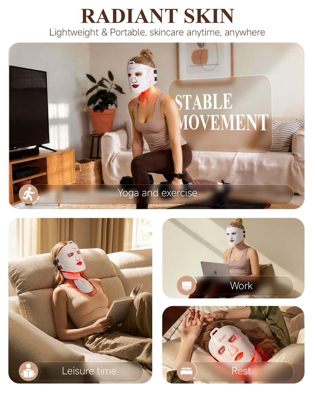 FDA-CLEARED led facial therapy mask