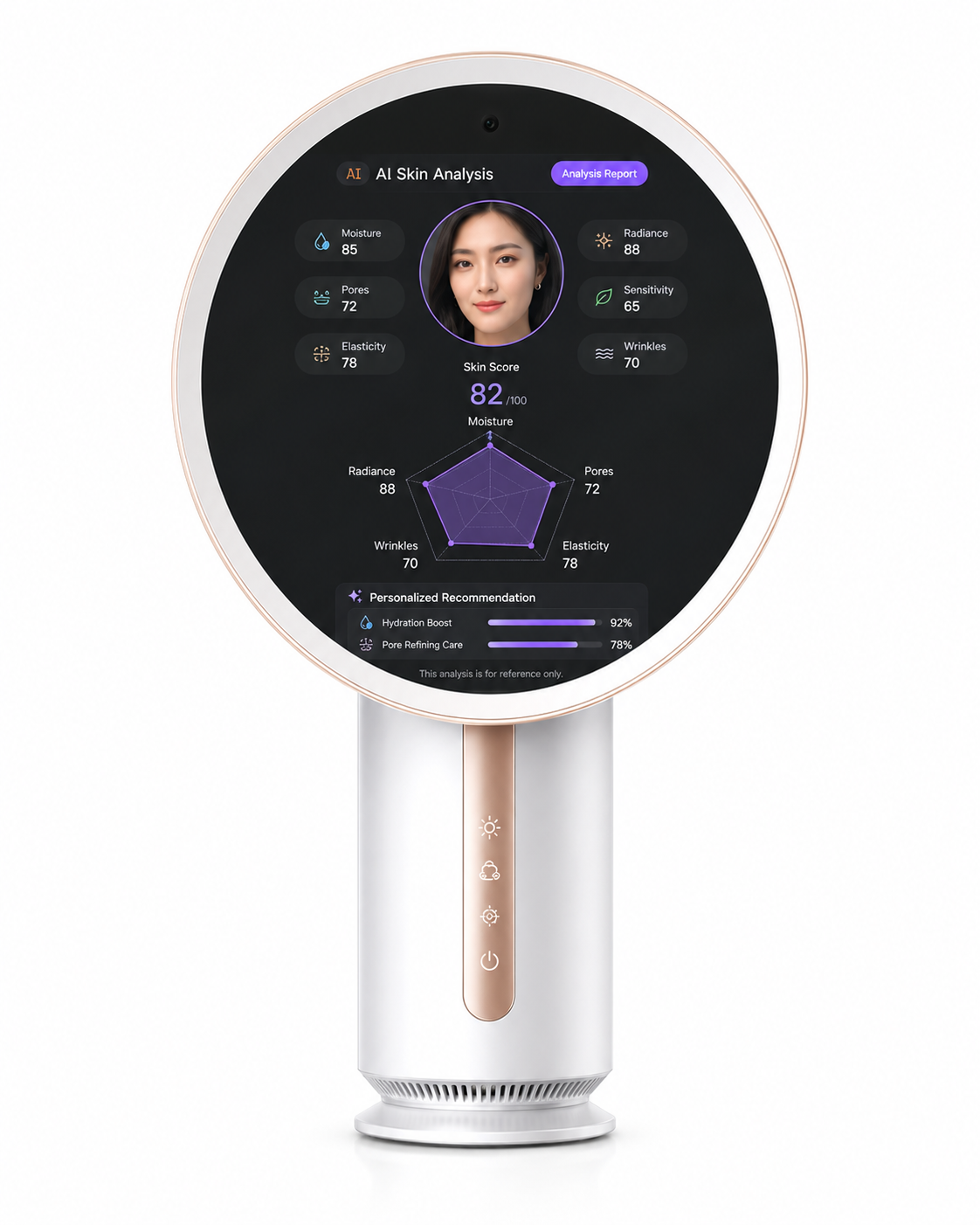 AI Smart LED Cosmetic Mirror